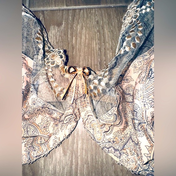 Fantasie Underwire Bra Style FL2461GOD 34FF Multi color Paisley Print Lace trim - Picture 5 of 12